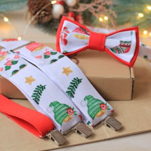 Работа Комплект подтяжки и бабочка "Скандинавские гномы"