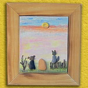 Работа КАРТИНА из морских камней 