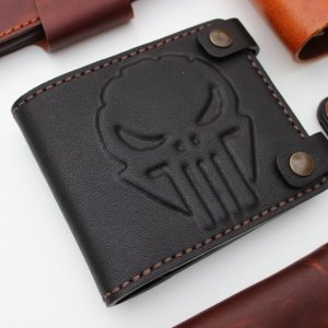 Работа Мужской кошелек "Череп"