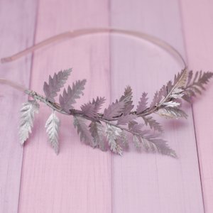 Робота Обруч обідок із сріблястими листочками