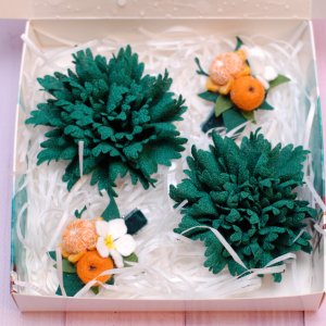 Робота Новорічний набір смарагдовий прикрас