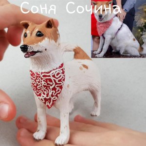 Работа Лайка портретная фигурка статуэтка собака подарок