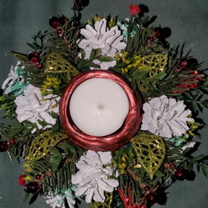 Работа Икебана со свечой