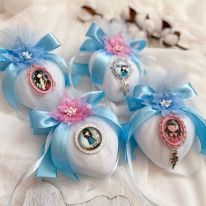 Робота Ялинкові прикраси серця блакитні