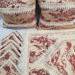 Работа Скатерть _ салфетка _салфетки тигровый принт с кружевами