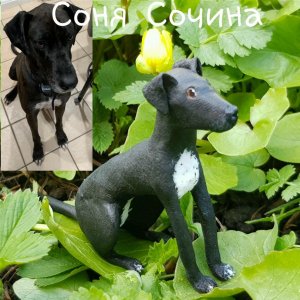 Работа Немецкий дог портретная фигурка на заказ собака полимерная