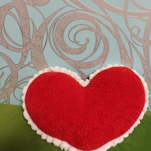 Работа Подушка сердечко