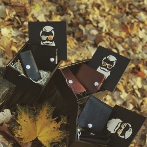 Работа Кожаный набор портмоне+ ключница