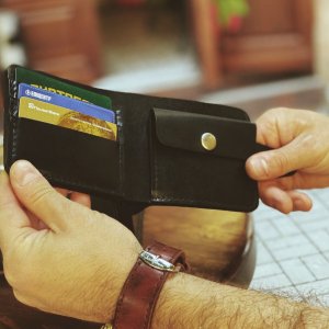 Робота Портмоне "Джентельмен" з двома відділеннями для купюр