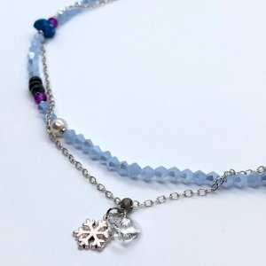 Работа Двойные бусы с подвесками