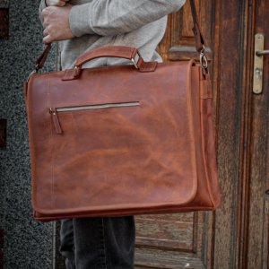 Работа Сумка под ноутбук и документы, Кожаная сумка ручной работы 