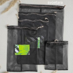 Работа Набор сумок для продуктов Palma Black 5шт