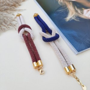 Работа Браслет 'Double' из чешского бисера