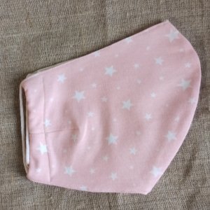 Работа Маска для лица Защитная, розовая со щвездочками
