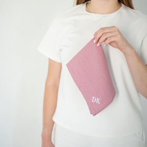 Работа Персонализированная салфетка 40 см x 40 см Розовая