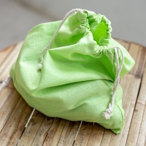 Робота Торбинка для зберігання з льону 18 см x 22 см   Лайм 
