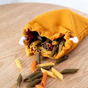 Работа Сумка для хранения из льна 18 см x 22 см Оранжевый