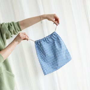 Робота Торбинка для зберігання з бавовни 26см x 30см Блакитний