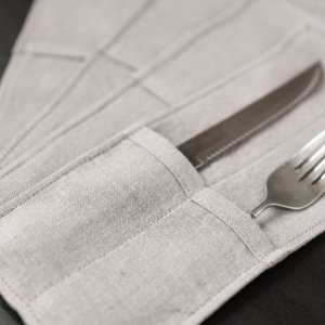 Работа Холдер для столовых приборов двойной 10 см x 25 см Серый