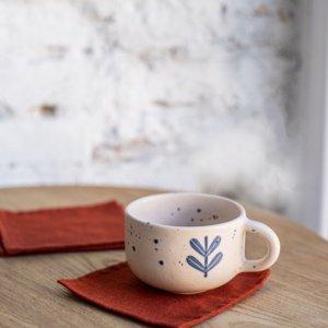 Робота Набір підставок під чашку, Червоний (4 шт) 11см x 11см  