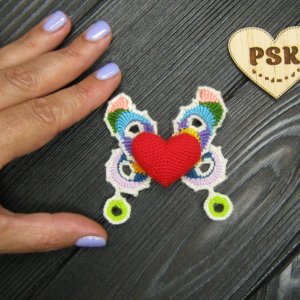 Работа Крылатое сердце крыльями бабочки, брошка, красивый подарок 2