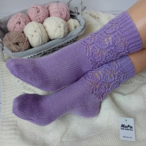 Работа Носки "сирень"