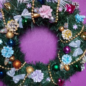Работа ЭКО Венок Новогодний.