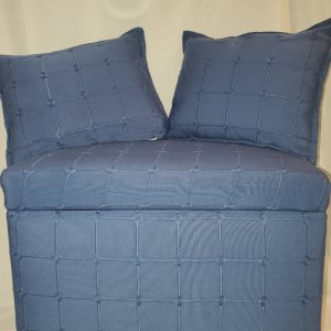 Робота Пуф для передпокою синього кольору + 2 подушки