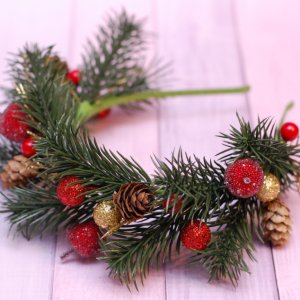 Работа Новогодний обруч ободок елка елочка 