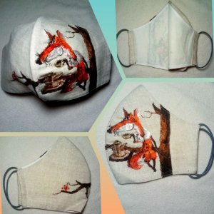 Работа "Лисица на веточке"