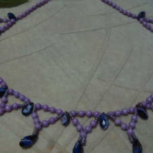 Работа Колье "Сиреневый туман"