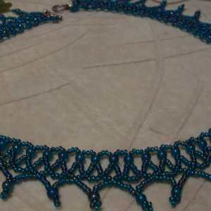 Работа Колье из бисера и индийских бусинок