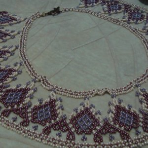 Робота Ажурне оплечье з бісеру