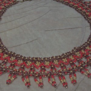 Работа Ажурное колье в этно-стиле из бисера