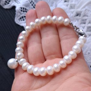Робота Браслет з натуральних перлів високого класу з Майоркою
