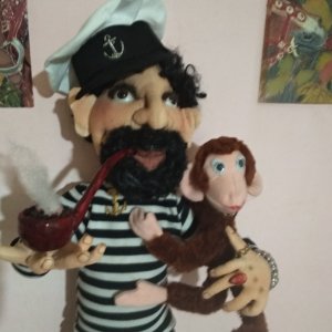 Робота Текстильна інтер'єрна лялька Моряк