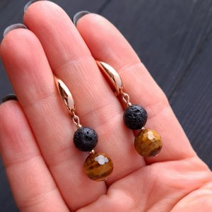 Робота Сережки з тигрячого ока  та вулканічної лави "Рік тигра -3"