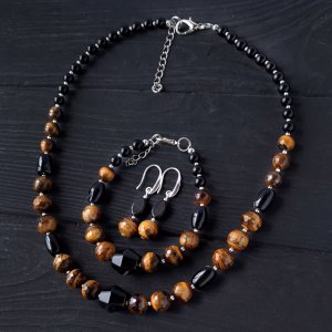 Работа Комплект из тигриного глаза "Год тигра -5"