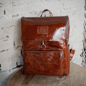 Работа Кожаный рюкзак для ноутбука, Городской кожаный рюкзак