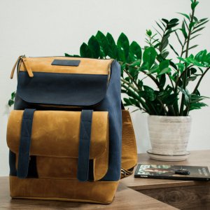 Работа Спортивный кожаный мужской рюкзак, Рюкзак для ноутбука