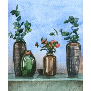 Работа Дизайнерская картина – 21х29 см, постер на стену, натюрморт