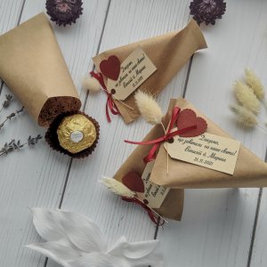 Работа Бонбоньерки для гостей комплимент гостям на свадьбу арт. 