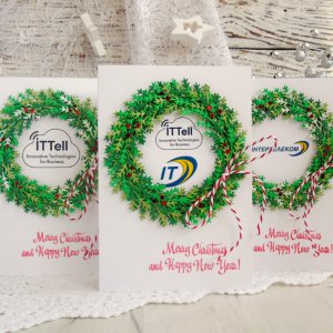 Робота Корпоративні листівки з лого у віночку