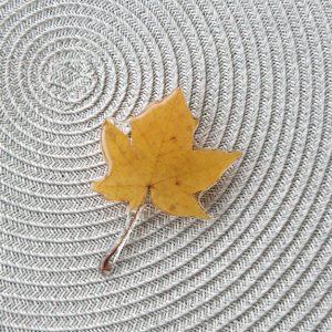 Работа Брошь ручной работы Кленовый Листик