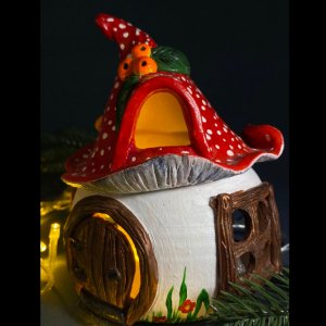 Работа Подсвечник мухомор