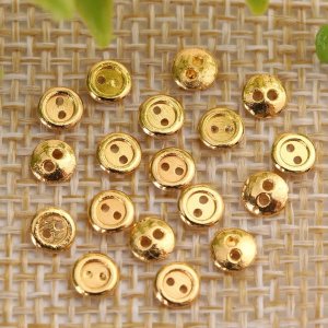 Работа Пуговицы металл мини золото 4мм