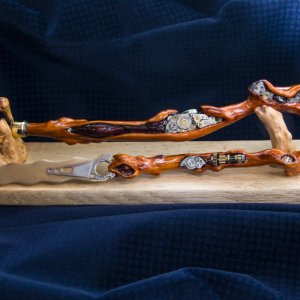 Робота Ручка перова ручної роботи з дерева