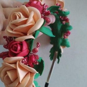 Робота Обідок з квітами з фоамірану