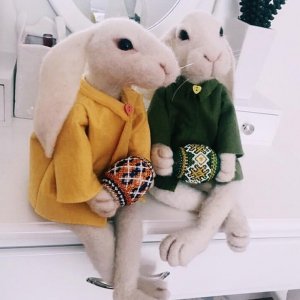 Работа Пасхальный кролик с писанкой