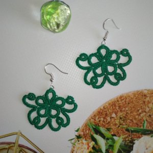 Работа Серьги "Зелень"